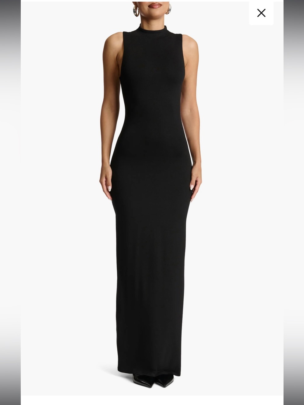 Naked Wardrobe Mock Neck Maxi Dress NWOT
